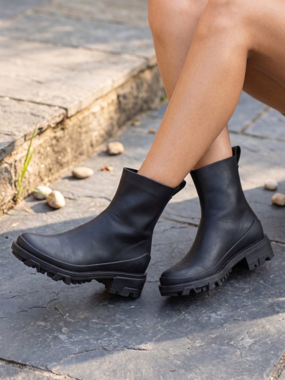 Rag & Bone Siloh sport black waterproof recycled pull on chunky ankle boots